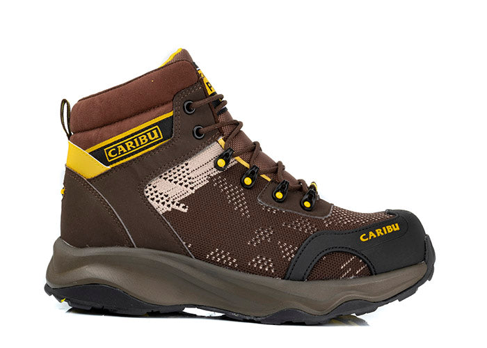 Bota Tenis de seguridad Industrial dieléctrico - Modelo Caribu 925 Café / Beige