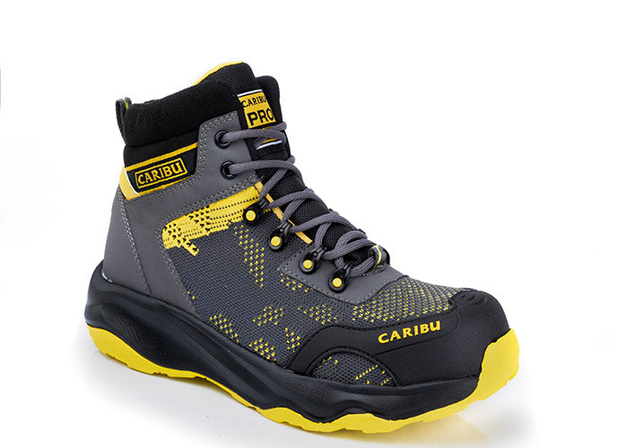 Bota Tenis de seguridad Industrial dieléctrico - Modelo Caribu 925 Gris / Amarillo - Bota de seguridad, táctica y tenis de seguridad