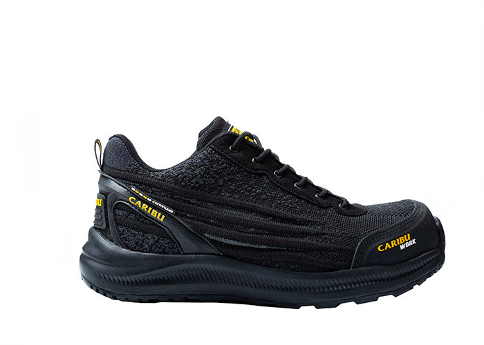 Tenis de seguridad Industrial dieléctrico para hombre - Modelo Caribu 361 Negro / Negro - Bota de seguridad, táctica y tenis de seguridad
