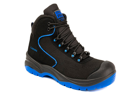 Bota tenis de seguridad dieléctrico inyección directa - Modelo Caribu 317 Negro / azul