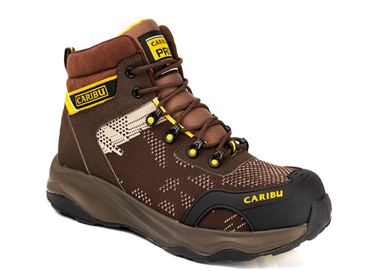 Bota Tenis de seguridad Industrial dieléctrico - Modelo Caribu 925 Café / Beige