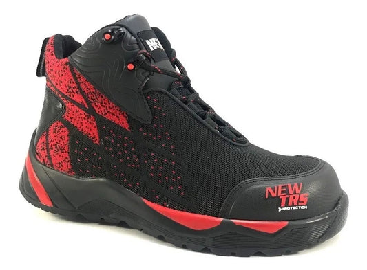 Bota Industrial tipo tenis - Modelo NEW TRS 409 Negro Rojo - Vecktoren